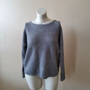 Soft Surroundings Pullover Ribbed Chunky Tunic Sweater Size PL Grey